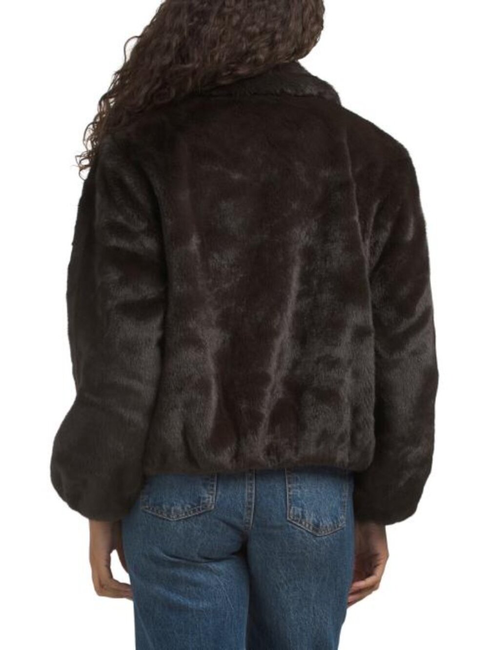 CHRISTIAN SIRIANO NEW YORK Faux Fur Collared Zip Up Jacket - Picture 2 of 2
